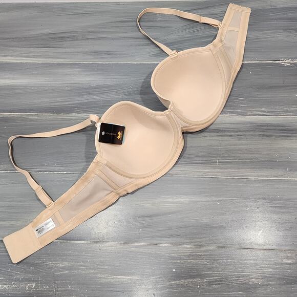 Wacoal Bra 40C‎ Red Carpet Full Figure Underwire Strapless Bra 854119 Sand Beige - Picture 3 of 9